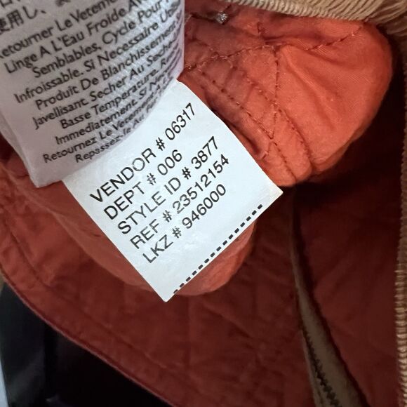 Eddie Bauer Women's Quilted Chore Coat In Tan Size XL Tall - Picture 5 of 8